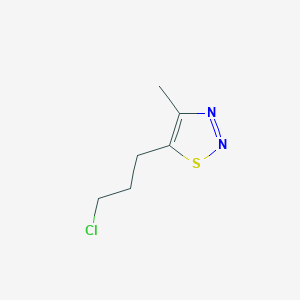 molecular formula C6H9ClN2S B13190716 5-(3-Chloropropyl)-4-methyl-1,2,3-thiadiazole 