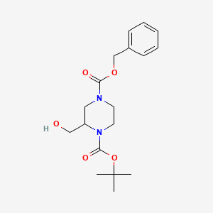 B1319073 4-Benzyl 1-tert-butyl 2-(hydroxymethyl)piperazine-1,4-dicarboxylate CAS No. 557056-07-2