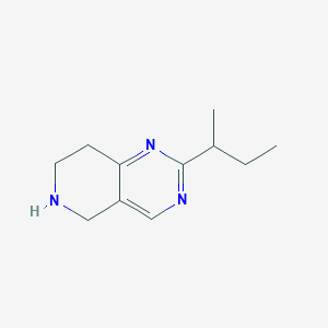 molecular formula C11H17N3 B13190737 2-(butan-2-yl)-5H,6H,7H,8H-pyrido[4,3-d]pyrimidine 