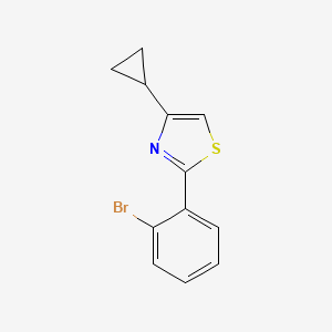 molecular formula C12H10BrNS B13190745 2-(2-Bromophenyl)-4-cyclopropyl-1,3-thiazole 