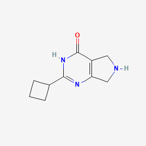 molecular formula C10H13N3O B13190746 2-Cyclobutyl-3H,4H,5H,6H,7H-pyrrolo[3,4-d]pyrimidin-4-one 