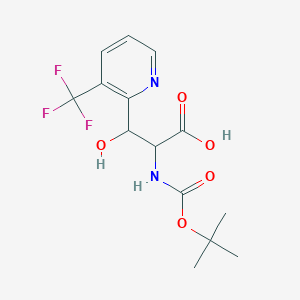 2-{[(Tert-butoxy)carbonyl]amino}-3-hydroxy-3-[3-(trifluoromethyl)pyridin-2-yl]propanoic acid