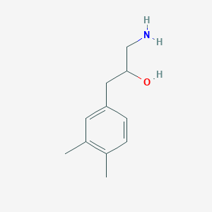 molecular formula C11H17NO B13190783 1-Amino-3-(3,4-dimethylphenyl)propan-2-ol 