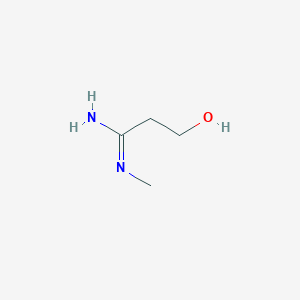 molecular formula C4H10N2O B13190823 3-Hydroxy-N-methylpropanimidamide 