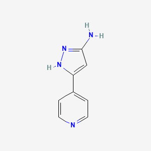 molecular formula C8H8N4 B1319085 3-(吡啶-4-基)-1H-吡唑-5-胺 CAS No. 91912-53-7
