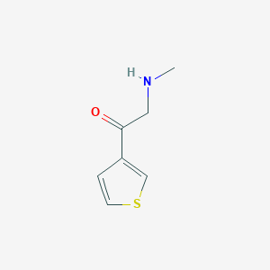 molecular formula C7H9NOS B13190858 2-(Methylamino)-1-(thiophen-3-yl)ethan-1-one 