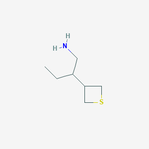 molecular formula C7H15NS B13190868 2-(Thietan-3-yl)butan-1-amine 