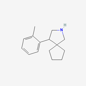 molecular formula C15H21N B13190870 4-(2-Methylphenyl)-2-azaspiro[4.4]nonane 