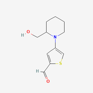 4-[2-(Hydroxymethyl)piperidin-1-YL]thiophene-2-carbaldehyde