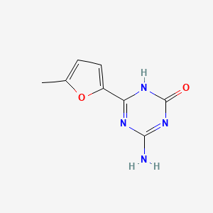 molecular formula C8H8N4O2 B13190912 4-Amino-6-(5-methylfuran-2-YL)-2,5-dihydro-1,3,5-triazin-2-one 