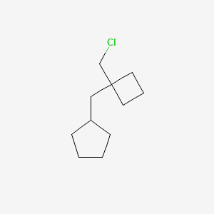 molecular formula C11H19Cl B13190918 ([1-(Chloromethyl)cyclobutyl]methyl)cyclopentane 