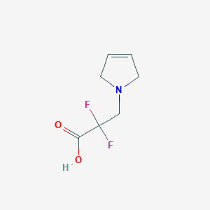 molecular formula C7H9F2NO2 B13190956 3-(2,5-Dihydro-1H-pyrrol-1-yl)-2,2-difluoropropanoic acid 