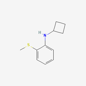 molecular formula C11H15NS B13190983 N-cyclobutyl-2-(methylsulfanyl)aniline 