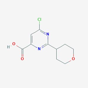 6-Chloro-2-(oxan-4-yl)pyrimidine-4-carboxylic acid