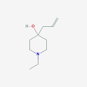 molecular formula C10H19NO B13191039 1-Ethyl-4-(prop-2-EN-1-YL)piperidin-4-OL 