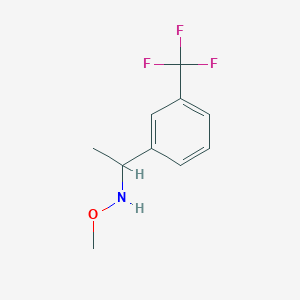 molecular formula C10H12F3NO B13191071 Methoxy({1-[3-(trifluoromethyl)phenyl]ethyl})amine 