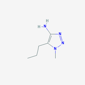 molecular formula C6H12N4 B13191075 1-methyl-5-propyl-1H-1,2,3-triazol-4-amine 