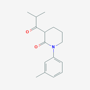 1-(3-Methylphenyl)-3-(2-methylpropanoyl)piperidin-2-one