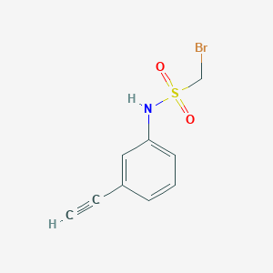 molecular formula C9H8BrNO2S B13191117 1-Bromo-N-(3-ethynylphenyl)methanesulfonamide 