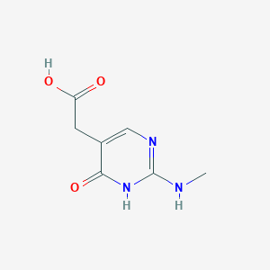 molecular formula C7H9N3O3 B13191144 2-[2-(Methylamino)-6-oxo-1,6-dihydropyrimidin-5-yl]acetic acid 