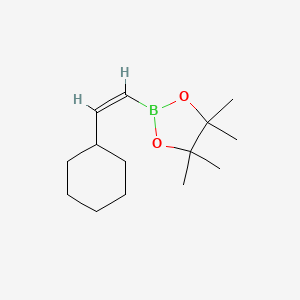 molecular formula C14H25BO2 B13191146 2-[(Z)-2-cyclohexylethenyl]-4,4,5,5-tetramethyl-1,3,2-dioxaborolane CAS No. 172512-89-9