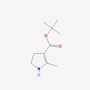 molecular formula C10H17NO2 B13191236 tert-Butyl 2-methyl-4,5-dihydro-1H-pyrrole-3-carboxylate 