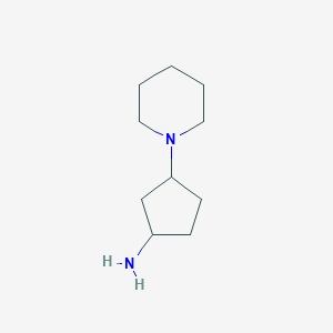 molecular formula C10H20N2 B13191239 3-(Piperidin-1-yl)cyclopentan-1-amine 