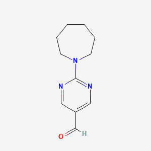 2-(Azepan-1-yl)pyrimidine-5-carbaldehyde