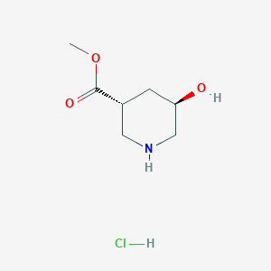 molecular formula C7H14ClNO3 B13191274 rac-methyl (3R,5R)-5-hydroxypiperidine-3-carboxylate hydrochloride 