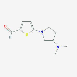 5-[3-(Dimethylamino)pyrrolidin-1-yl]thiophene-2-carbaldehyde