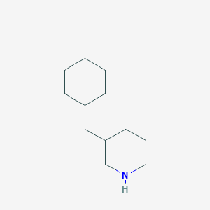 molecular formula C13H25N B13191295 3-[(4-Methylcyclohexyl)methyl]piperidine 