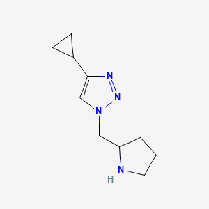 molecular formula C10H16N4 B13191323 4-Cyclopropyl-1-[(pyrrolidin-2-yl)methyl]-1H-1,2,3-triazole 