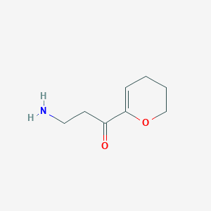 molecular formula C8H13NO2 B13191342 3-amino-1-(3,4-dihydro-2H-pyran-6-yl)propan-1-one 