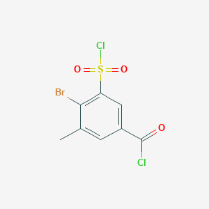 4-Bromo-3-(chlorosulfonyl)-5-methylbenzoyl chloride