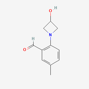 2-(3-Hydroxyazetidin-1-yl)-5-methylbenzaldehyde