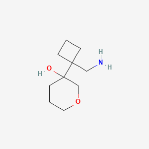 3-[1-(Aminomethyl)cyclobutyl]oxan-3-OL