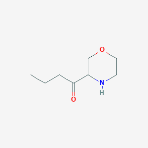 molecular formula C8H15NO2 B13191411 1-(Morpholin-3-yl)butan-1-one 