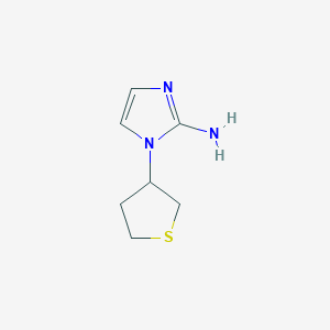 molecular formula C7H11N3S B13191434 1-(Thiolan-3-yl)-1H-imidazol-2-amine 