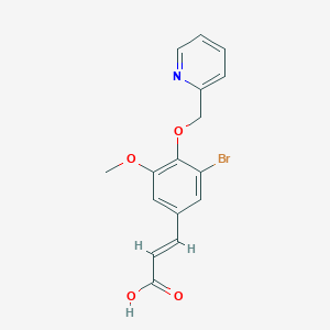 (2E)-3-[3-bromo-5-methoxy-4-(pyridin-2-ylmethoxy)phenyl]acrylic acid