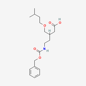 5-{[(Benzyloxy)carbonyl]amino}-3-[(3-methylbutoxy)methyl]pentanoic acid