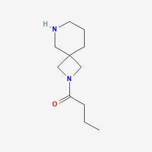 molecular formula C11H20N2O B13191449 1-{2,6-Diazaspiro[3.5]nonan-2-yl}butan-1-one 