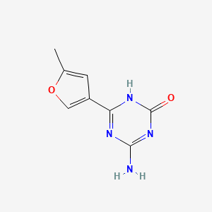 molecular formula C8H8N4O2 B13191453 4-Amino-6-(5-methylfuran-3-yl)-2,5-dihydro-1,3,5-triazin-2-one 