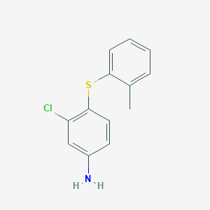 molecular formula C13H12ClNS B1319148 Benzenamine, 3-chloro-4-[(methylphenyl)thio]- CAS No. 141550-77-8