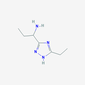 1-(5-ethyl-1H-1,2,4-triazol-3-yl)propan-1-amine