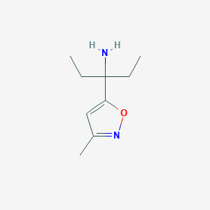 3-(3-Methyl-1,2-oxazol-5-yl)pentan-3-amine