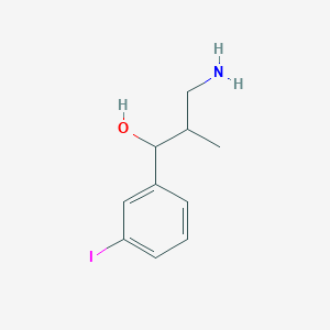 molecular formula C10H14INO B13191557 3-Amino-1-(3-iodophenyl)-2-methylpropan-1-ol 