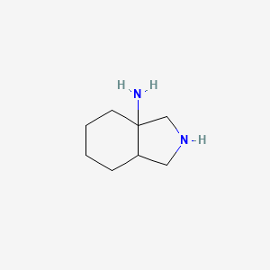 molecular formula C8H16N2 B13191558 Octahydro-1H-isoindol-3a-amine 