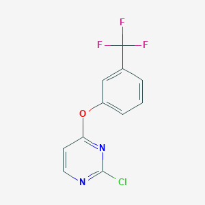 molecular formula C11H6ClF3N2O B1319158 2-Chloro-4-[3-(trifluoromethyl)phenoxy]pyrimidine CAS No. 161611-26-3