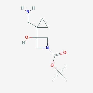 tert-Butyl 3-[1-(aminomethyl)cyclopropyl]-3-hydroxyazetidine-1-carboxylate