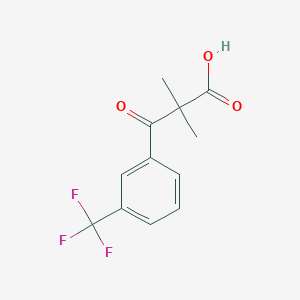 2,2-Dimethyl-3-oxo-3-[3-(trifluoromethyl)phenyl]propanoic acid